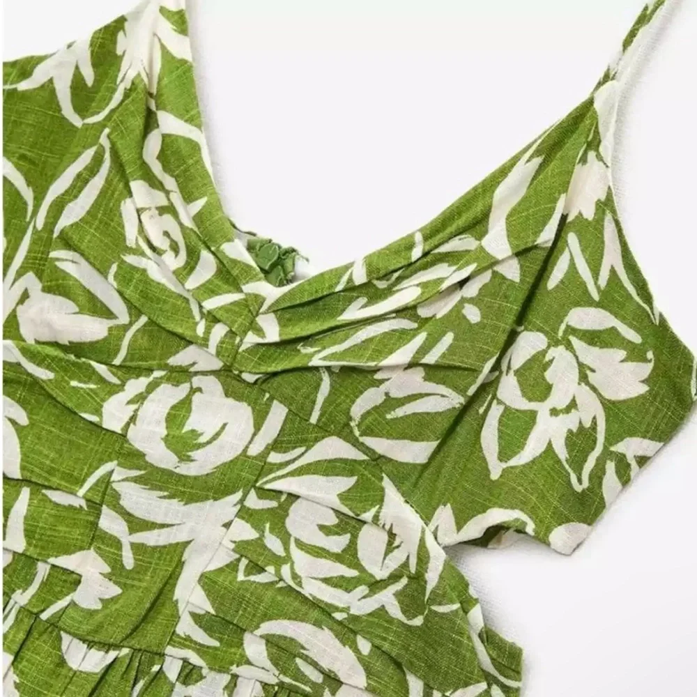 ZARA Floral Cutout Midi Dress - Picture 6 of 12